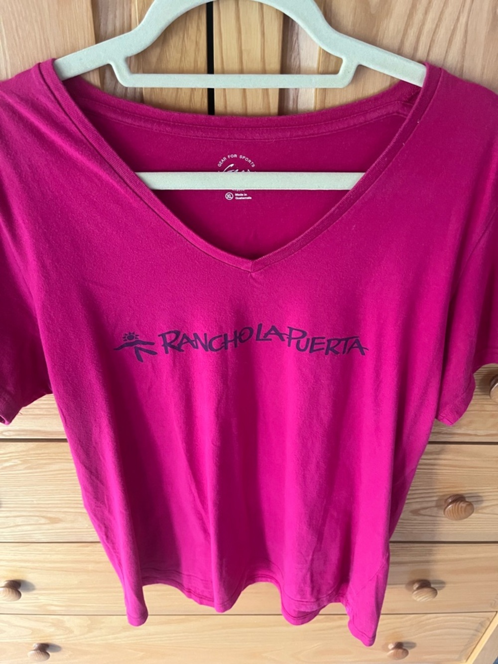 Gear Rancho La Puerta For Sports Women's Bright Fuchsia V-Neck Tee
